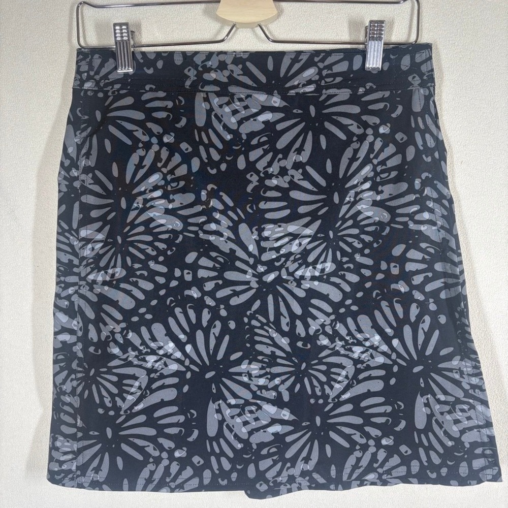 Rip Skirt Length 2 Small Black Grey Floral True Wrap Beach Resort Wear Outdoor